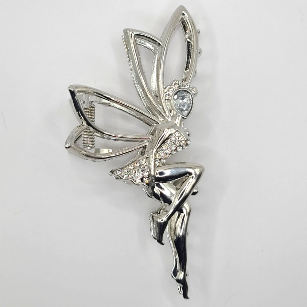 Metal Fairy Hair Claw with Rhinestones Large